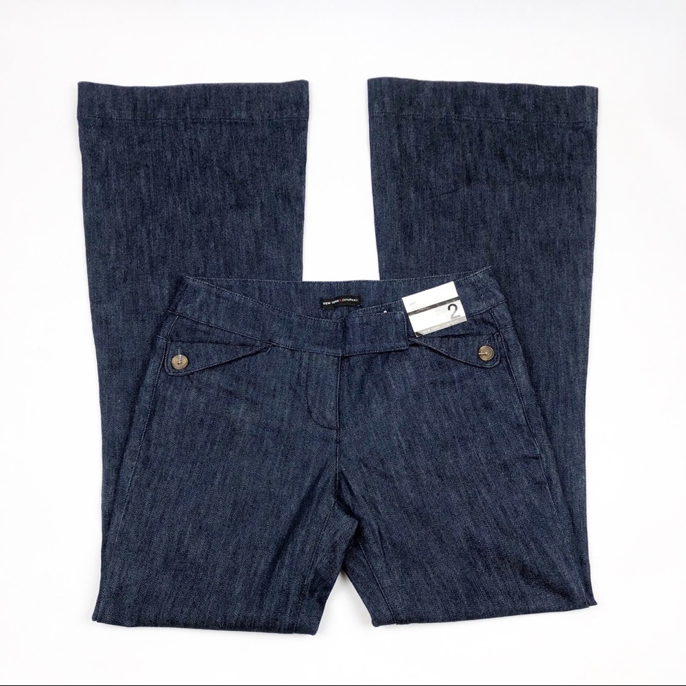 NY&CO Flare Downtown Rise Dark Stretch Trousers